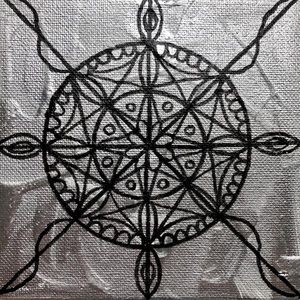 *SOLD* Original GoodVibeGoda Mini Handmade Acrylic Mandala Painting